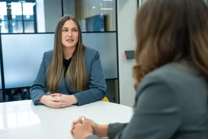 Staff at meeting table