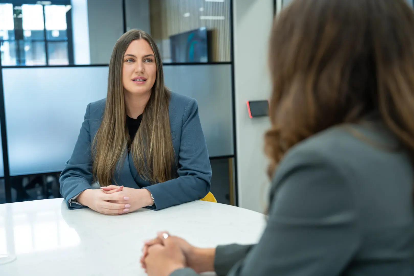 Staff at meeting table