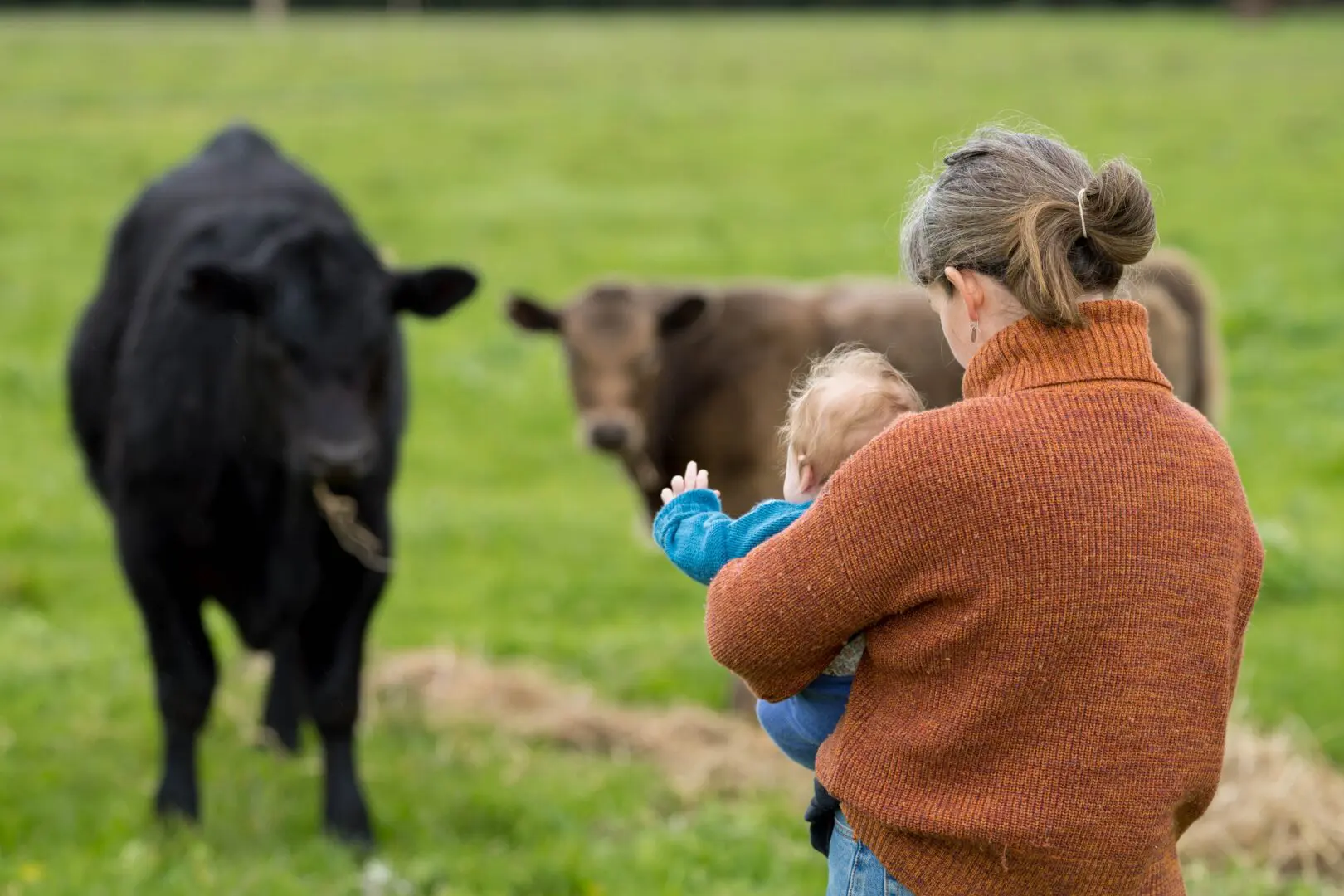 Family on a farm